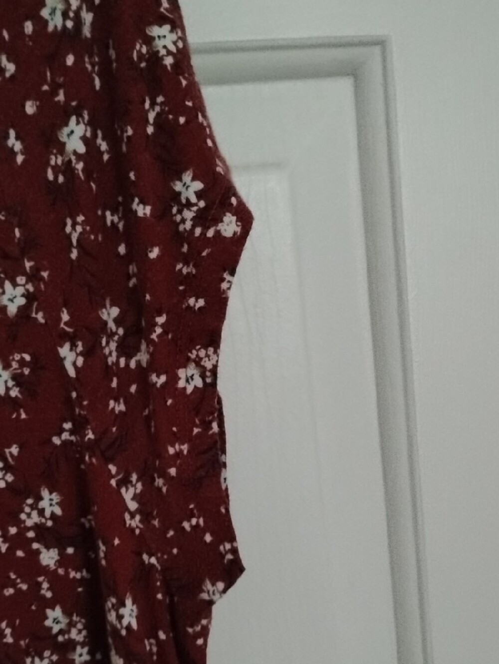 Simply Be Rust-Red Floral Midi Dress with White Sprig Print - Picture 4 of 8